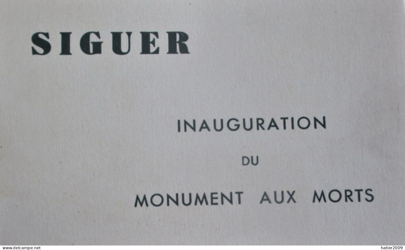 SIGUER - Inauguration Du Monument Aux Morts - CARNET COMPLET De 6 Cpa - Etat Proche Du Neuf - Voir Les 7 Scans - Autres & Non Classés