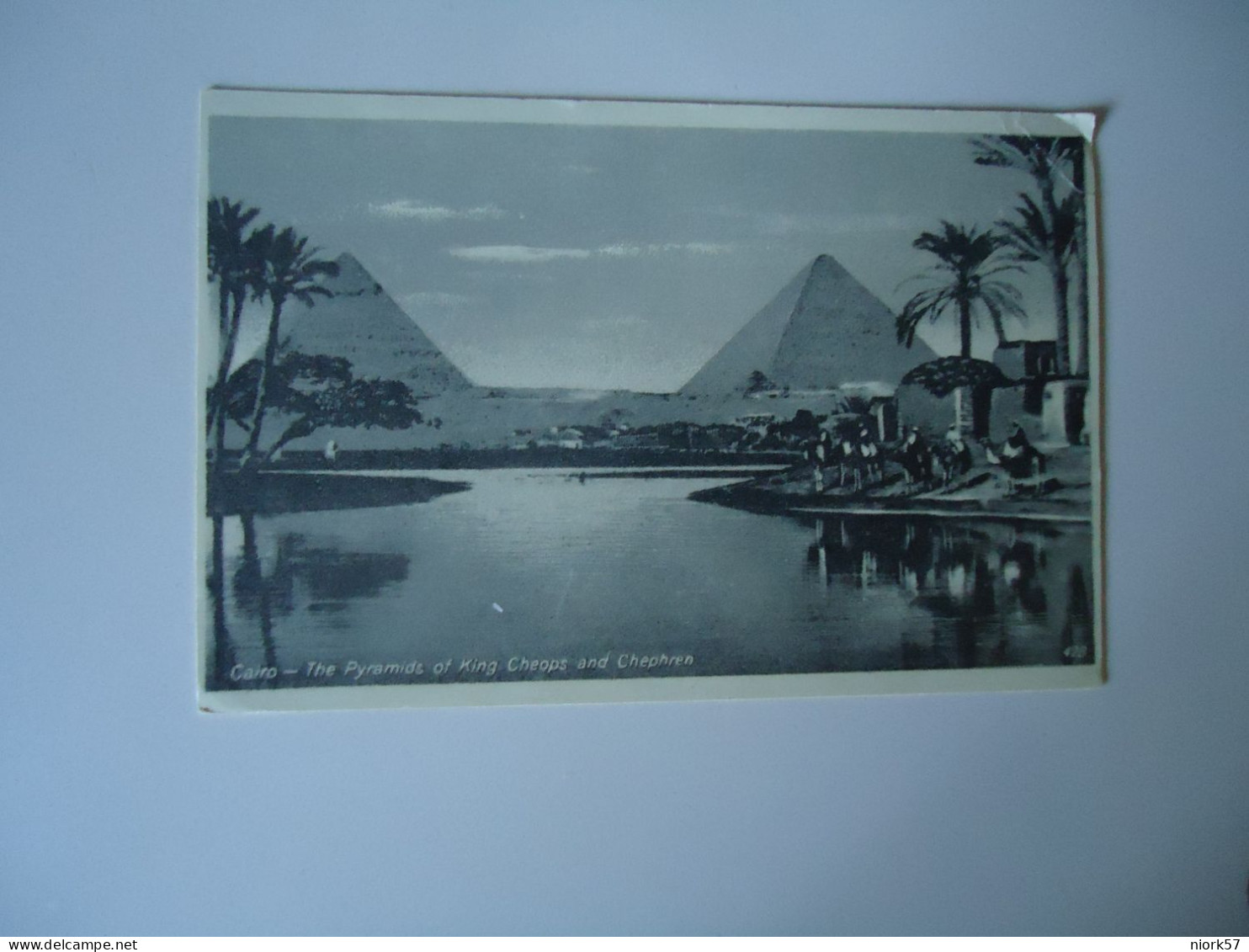 EGYPT   POSTCARDS 1952 CAIRO  PYRAMIDES POSTED GREECE  PURHRSAPS 10% DISCOUNT - Other & Unclassified