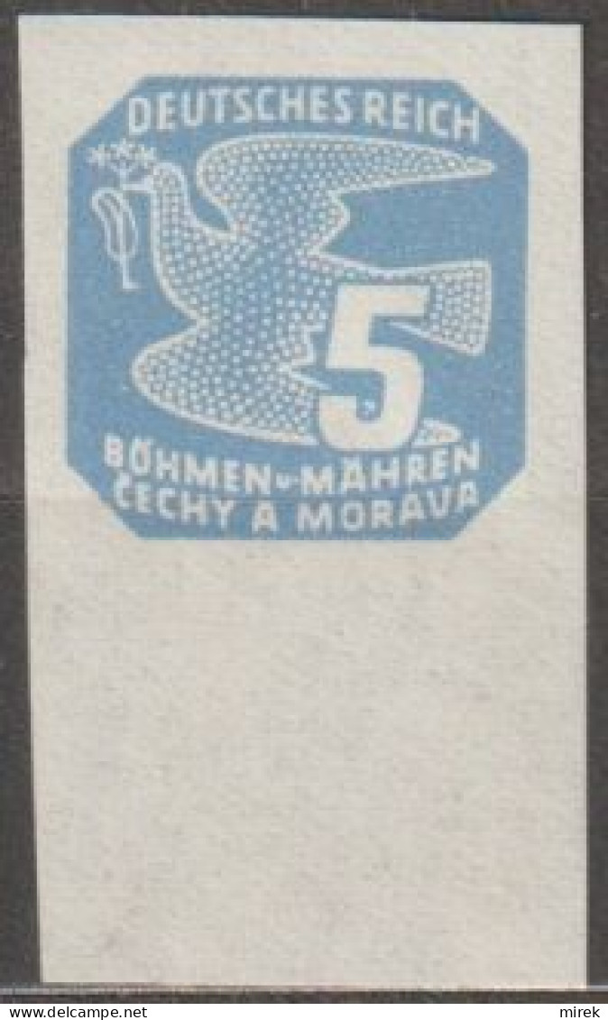 010/ Pof. NV 11, Light Blue; Border Stamp - Ungebraucht