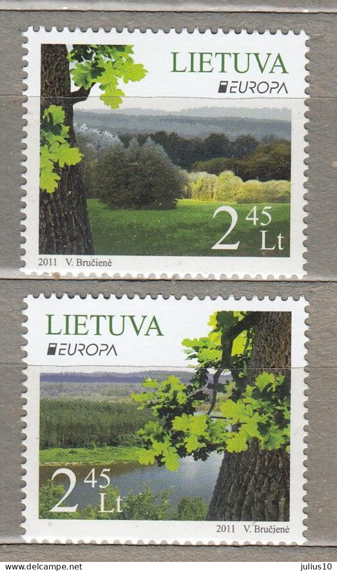 LITHUANIA 2011 Europa Wood MNH(**) Mi 1063-1064 #Lt886 - Lituania