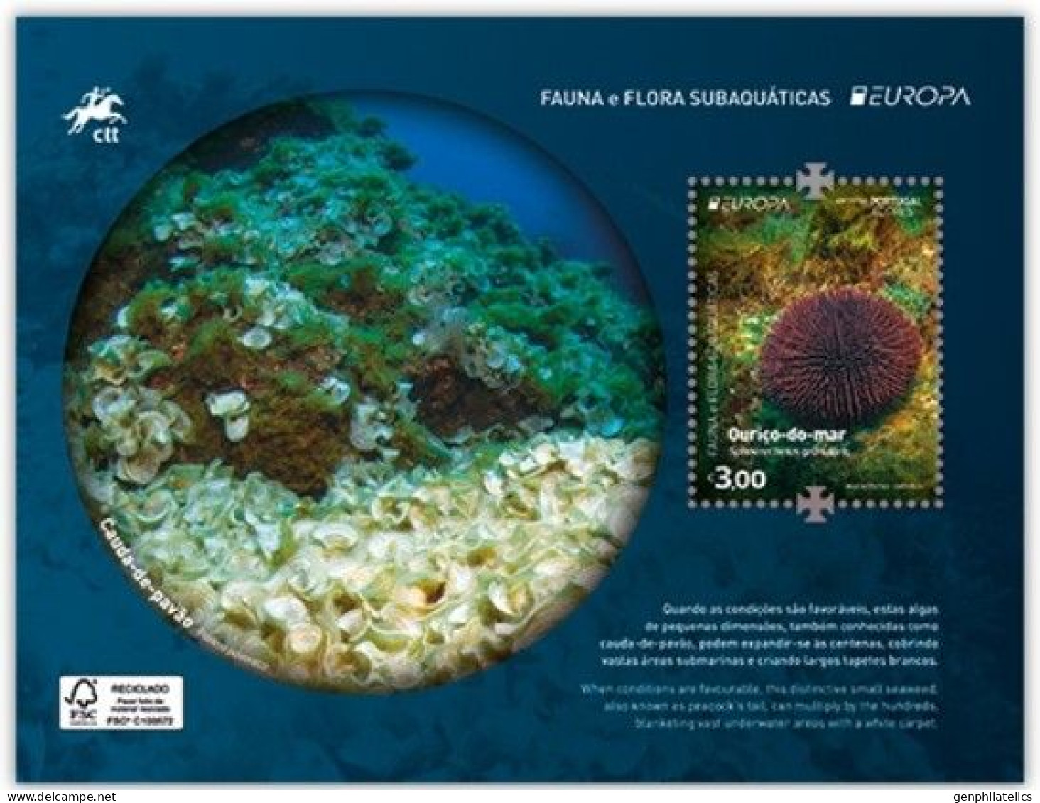 PORTUGAL (Azores) 2024 Europa CEPT. Underwater Fauna & Flora - Fine S/S MNH - Açores