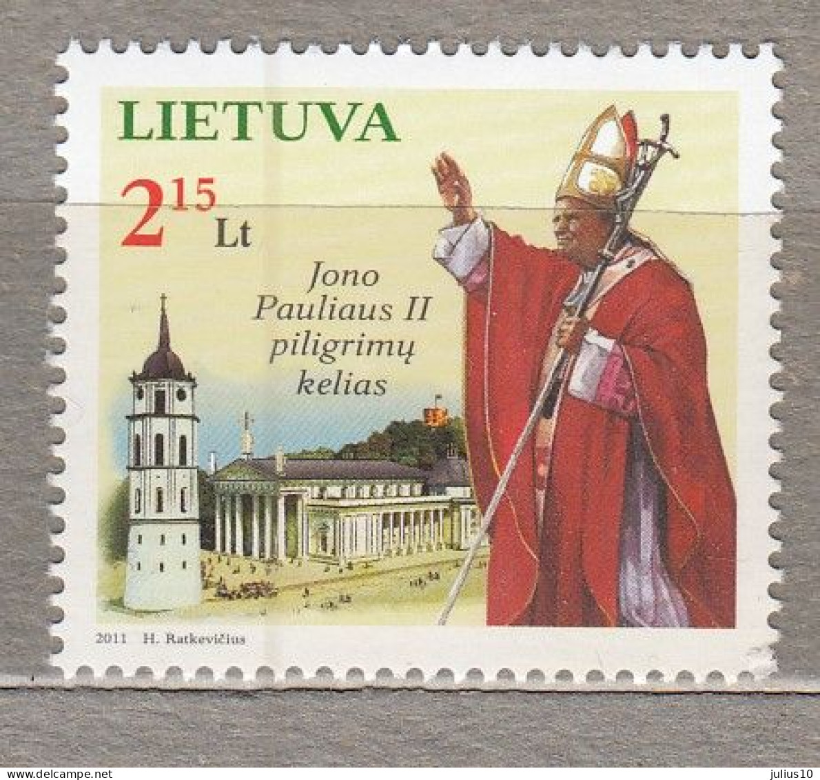 LITHUANIA 2011 Pope John Paul II MNH(**) Mi 1065 #Lt887 - Litauen