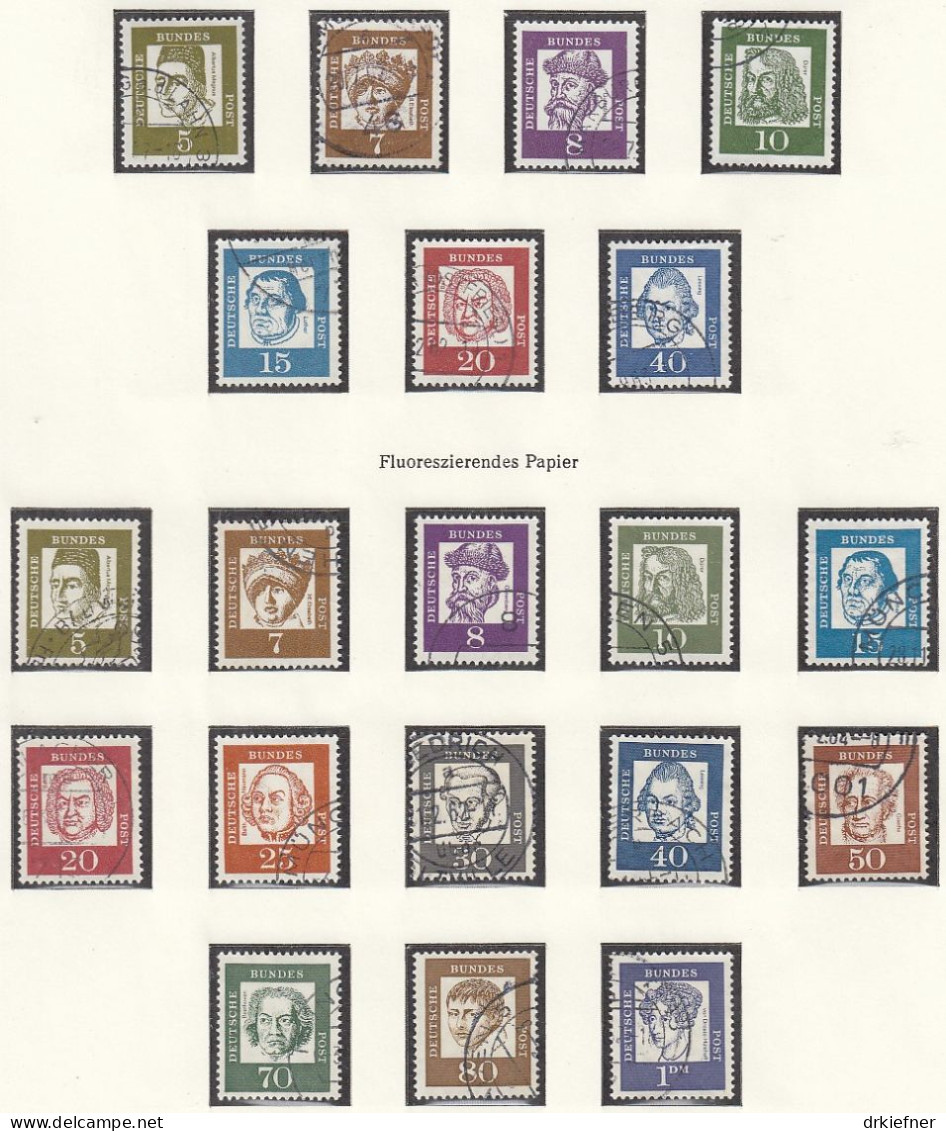 BRD  347-362 X+y, Gestempelt, Bedeutende Deutsche, 1961 - Usati