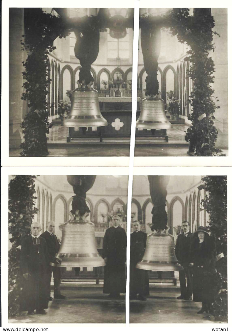 2 Photos (14,5 X 10,5cm) BLEGNY - Baptême Des Cloches "Pascaline" Et "Emma" Le 21/10/1923 (Ligne Blanche Fictive) - Blegny