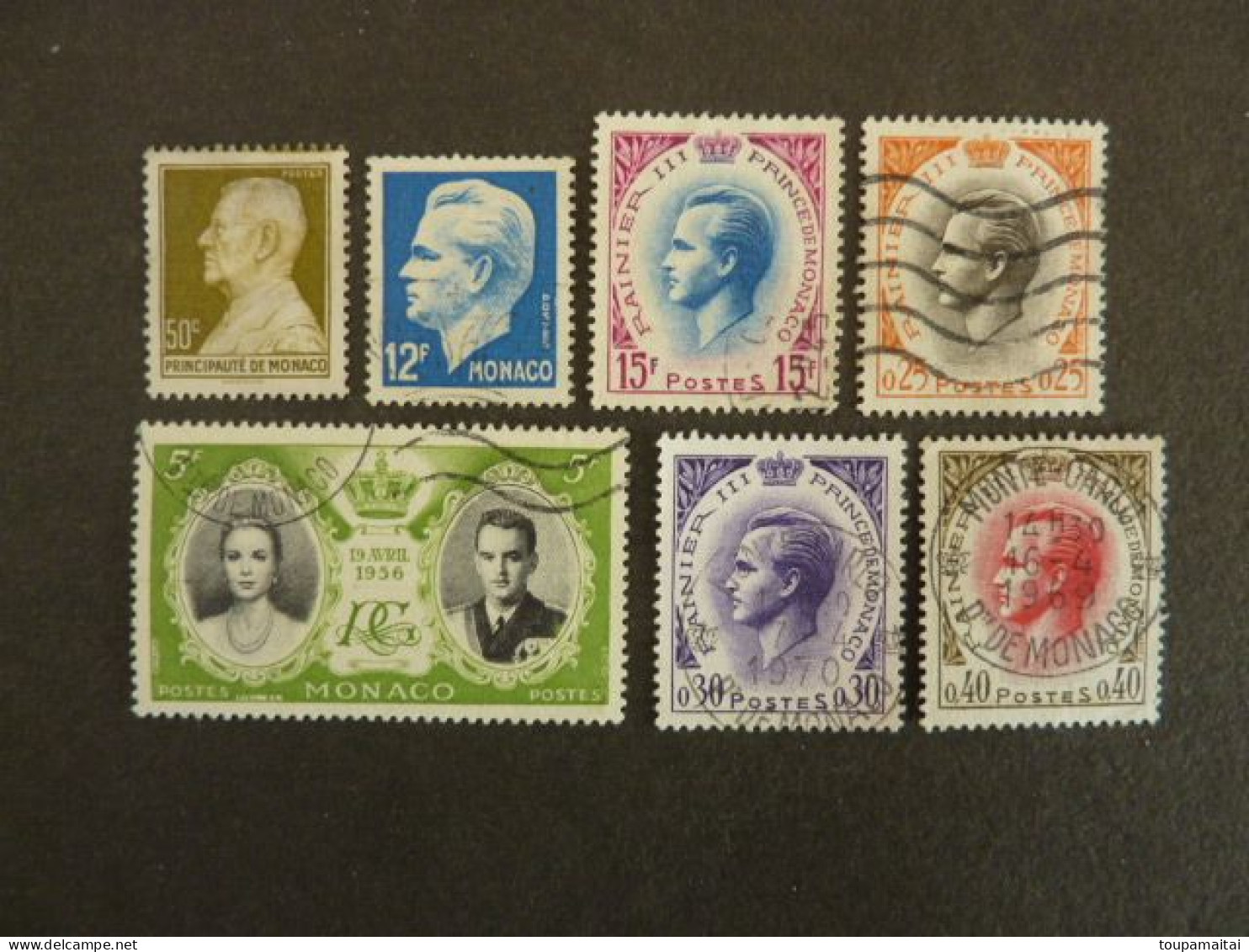 MONACO, Années 1948 à 1960, YT N° 302A-347-424-476-544-545-545A Oblitérés - Used Stamps