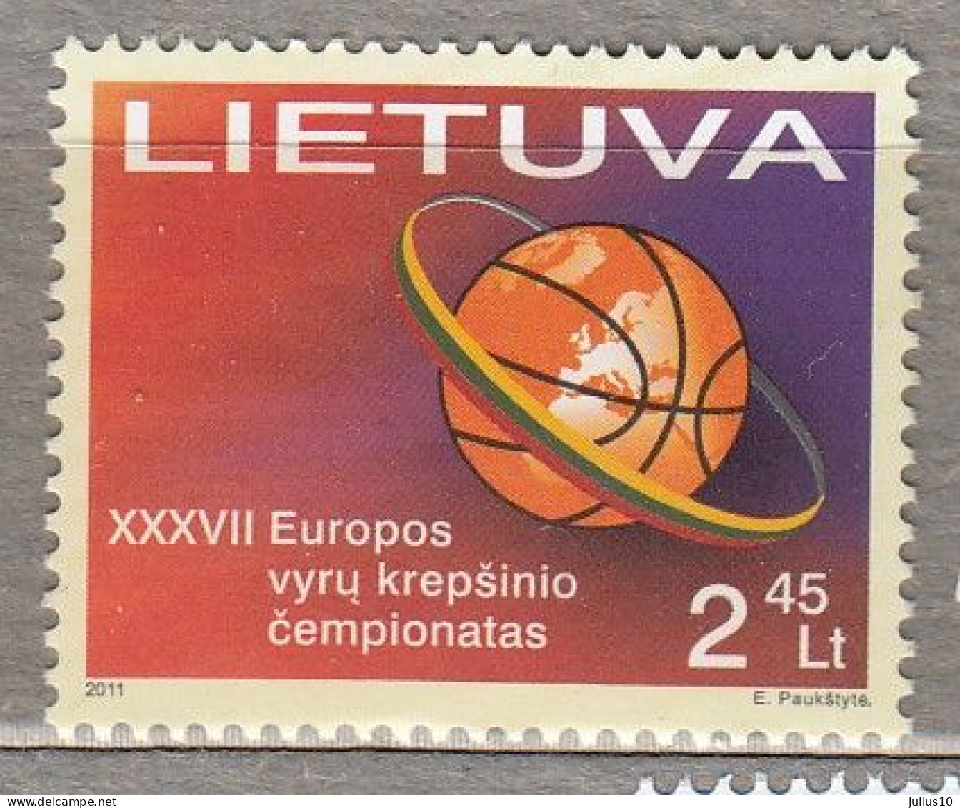 LITHUANIA 2011 Basketball European Championship MNH(**) Mi 1055 #Lt893 - Litauen