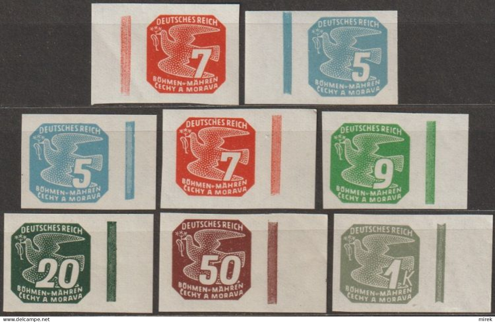 013/ Pof. NV 11-13,16-18, Border Stamps, Broken Frames - Unused Stamps