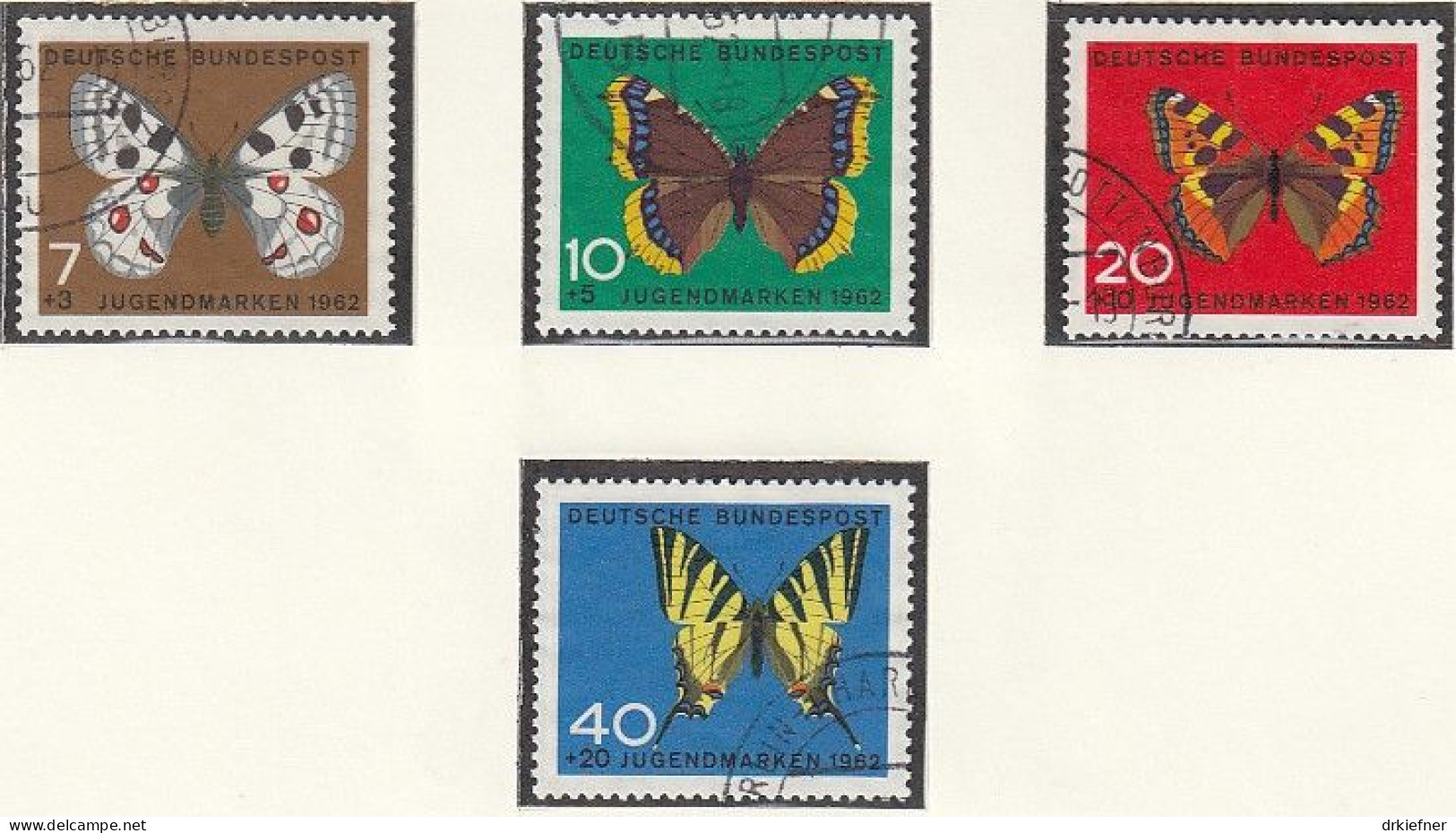 BRD  376-379, Gestempelt, Jugend: Schmetterlinge, 1962 - Used Stamps