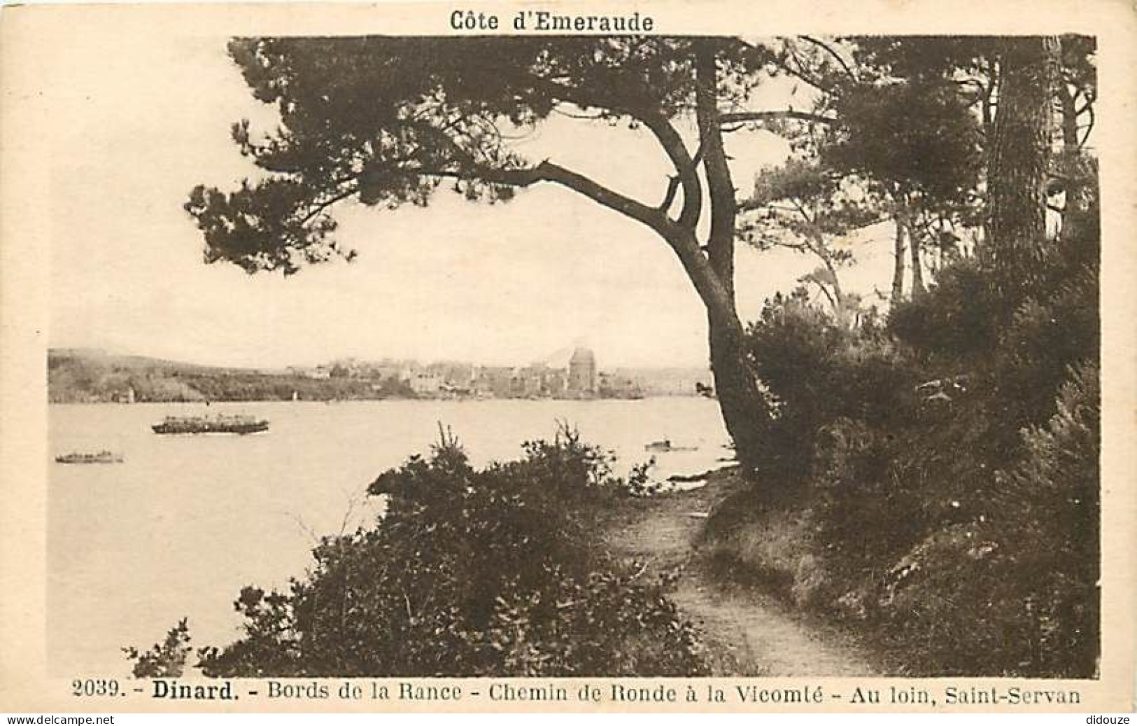 35 - Dinard - Bords De La Rance - Chemin De Ronde à La Vicomte - Au Loin, Saint-Servan - Carte Neuve - CPA - Voir Scans  - Dinard