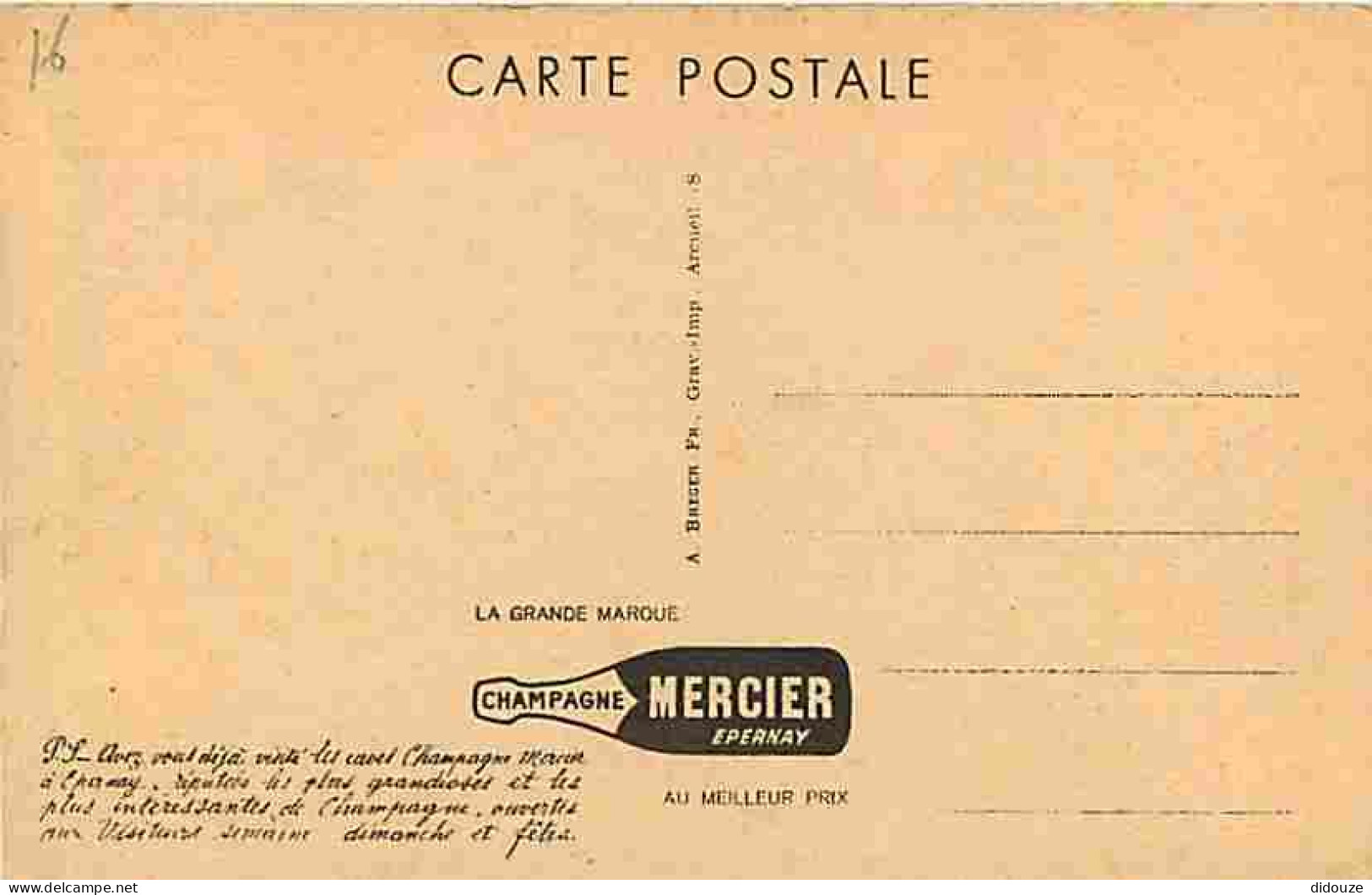 51 - Epernay - Champagne Mercier - Rinçage Des Bouteilles - Animée - CPA - Voir Scans Recto-Verso - Epernay