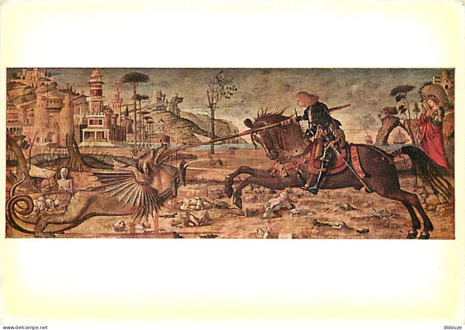 Art - Peinture Religieuse - Vittore Carpacio - San Giorgio Combatte Il Dragone - CPM - Voir Scans Recto-Verso - Quadri, Vetrate E Statue