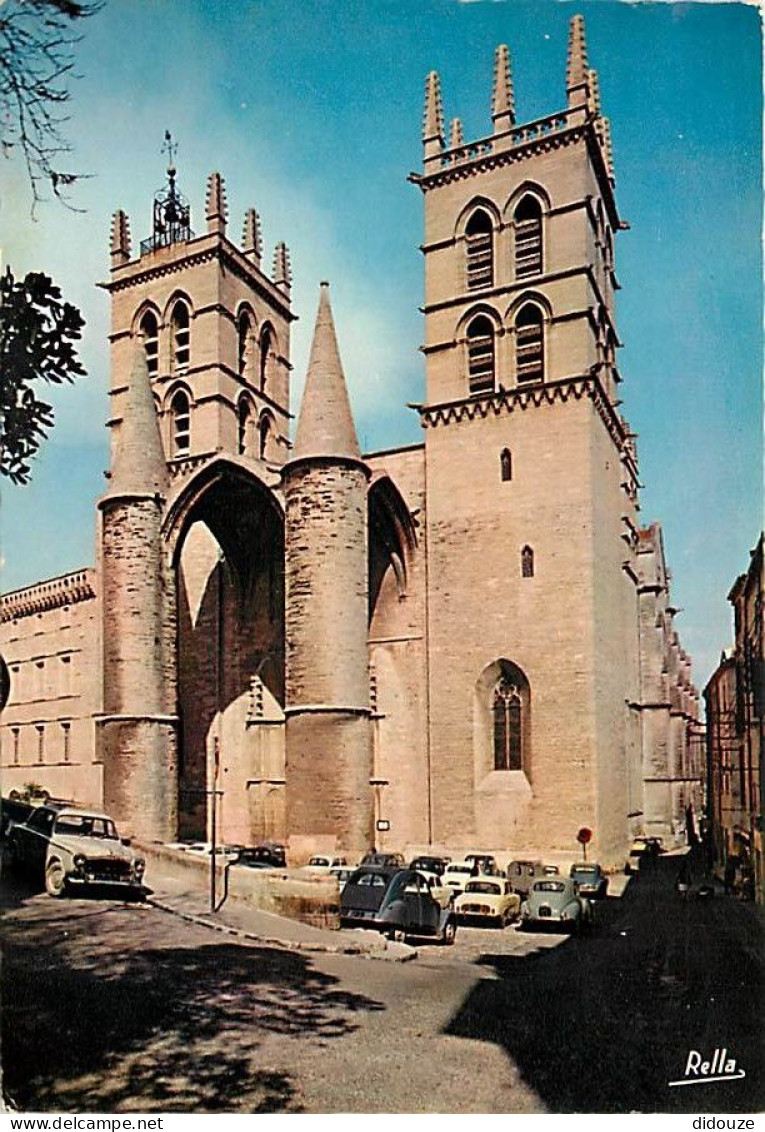 Automobiles - Montpellier - La Cathédrale Saint Pierre - 2CV - CPM - Voir Scans Recto-Verso - Toerisme