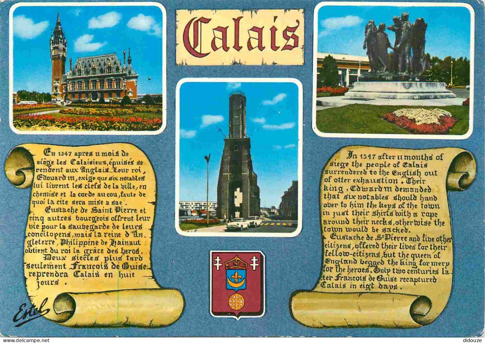 62 - Calais - Multivues - Blasons - CPM - Carte Neuve - Voir Scans Recto-Verso - Calais