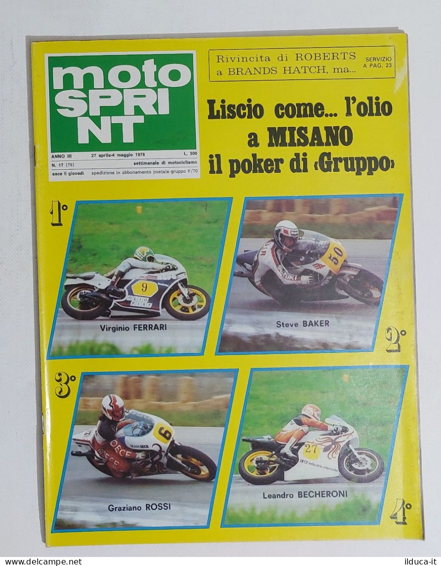 44747 Motosprint 1978 A. III N. 17 - Yamaha 500 / BMW 800 - Motoren