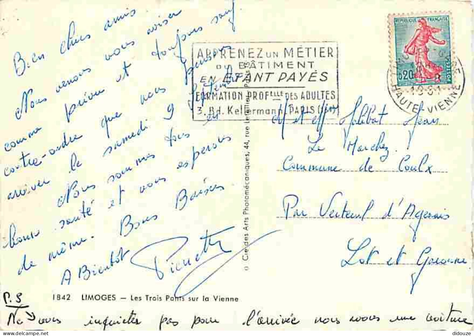 87 - Limoges - Les Trois Ponts Sur La Vienne - CPM - Voir Scans Recto-Verso - Limoges