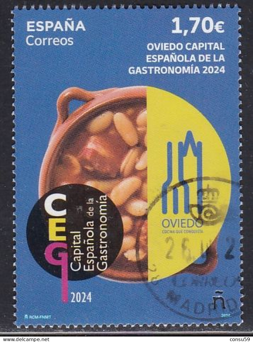 2024-ED. 5739- Capital Española De La Gastronomía 2024. Oviedo- USADO - Gebraucht