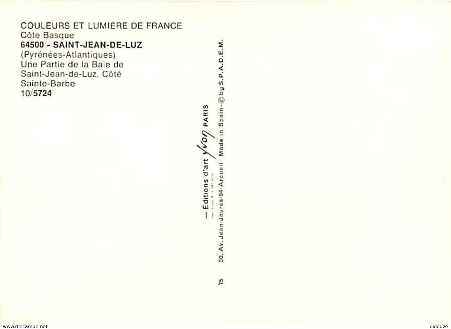 64 - Saint Jean De Luz - Une Partie De La Baie De Saint-Jean-de-Luz  Côté Sainte-Barbe - Carte Neuve - CPM - Voir Scans  - Saint Jean De Luz