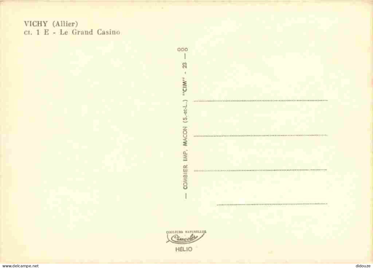 03 - Vichy - Le Grand Casino - CPM - Carte Neuve - Voir Scans Recto-Verso - Vichy