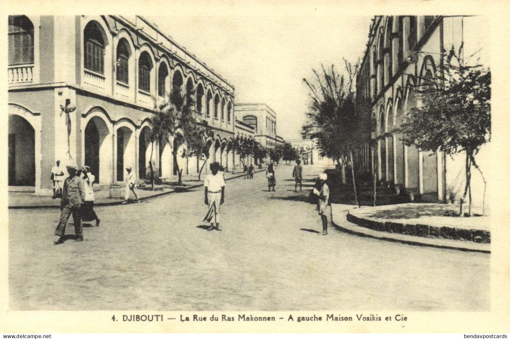 Djibouti, DJIBOUTI, La Rue Du Ras Makonnen, Street Scene (1930s) Postcard - Djibouti