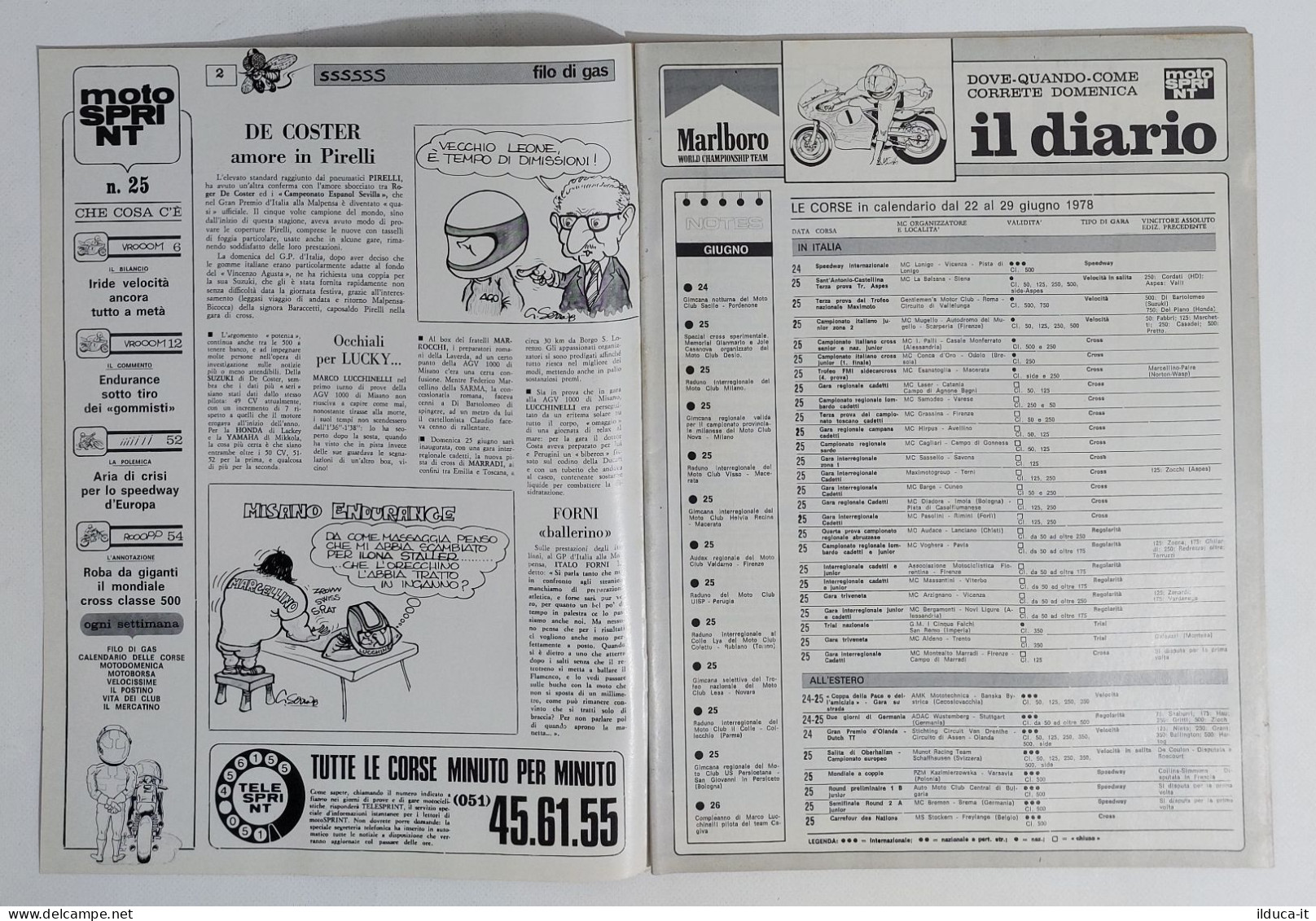 53982 Motosprint 1978 A. III N. 25 - Endurance / Aermacchi - Engines