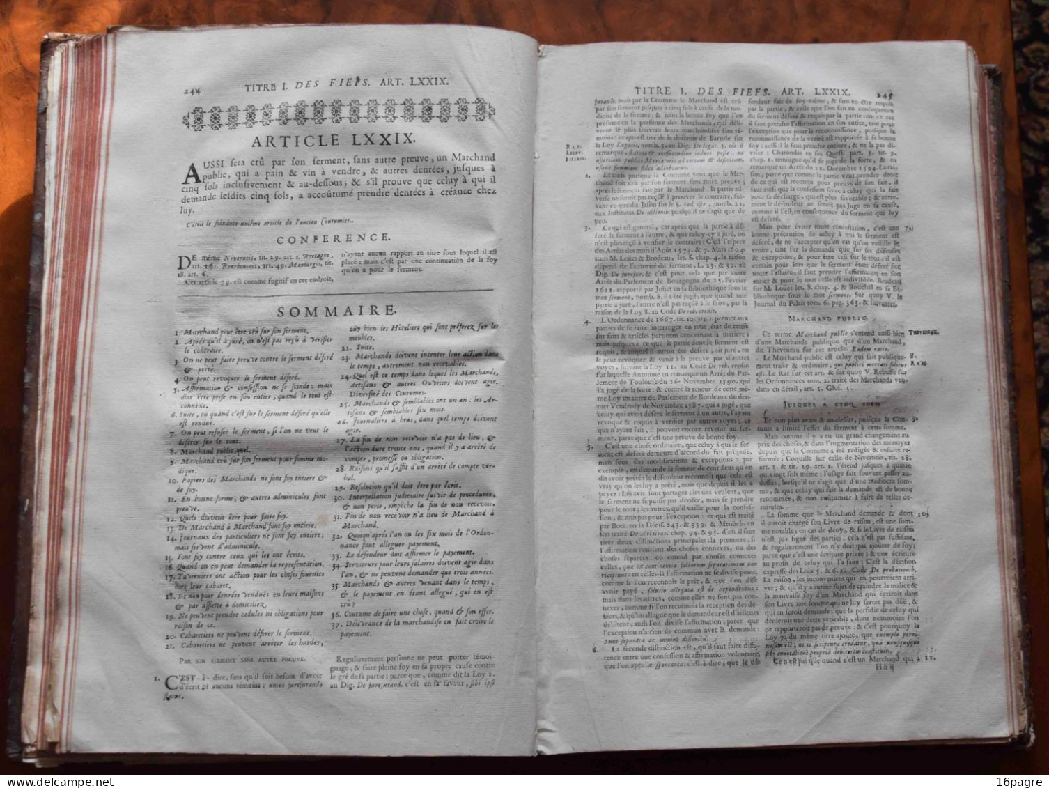 RARE COUTUMIER DU COMTÉ ET PAYS DE POITOU. BOUCHEUL, LE DORAT. POITIERS, 1727. TOME 1, 961 PAGES