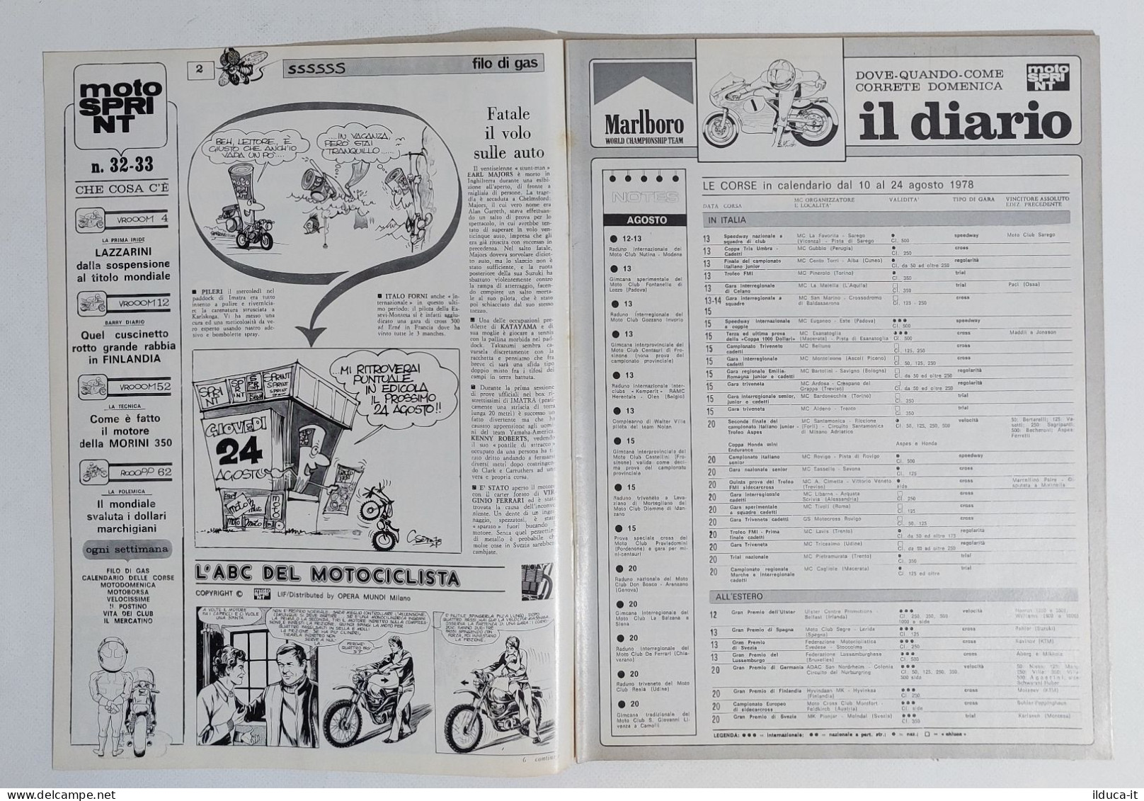 53995 Motosprint 1978 A. III N. 32/33 - Morini 350 / Lazzarini - Moteurs