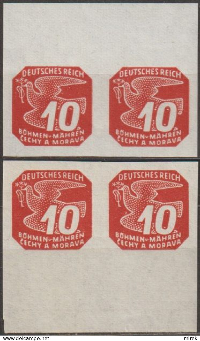 018/ Pof. NV 11, Border Pairs - Unused Stamps