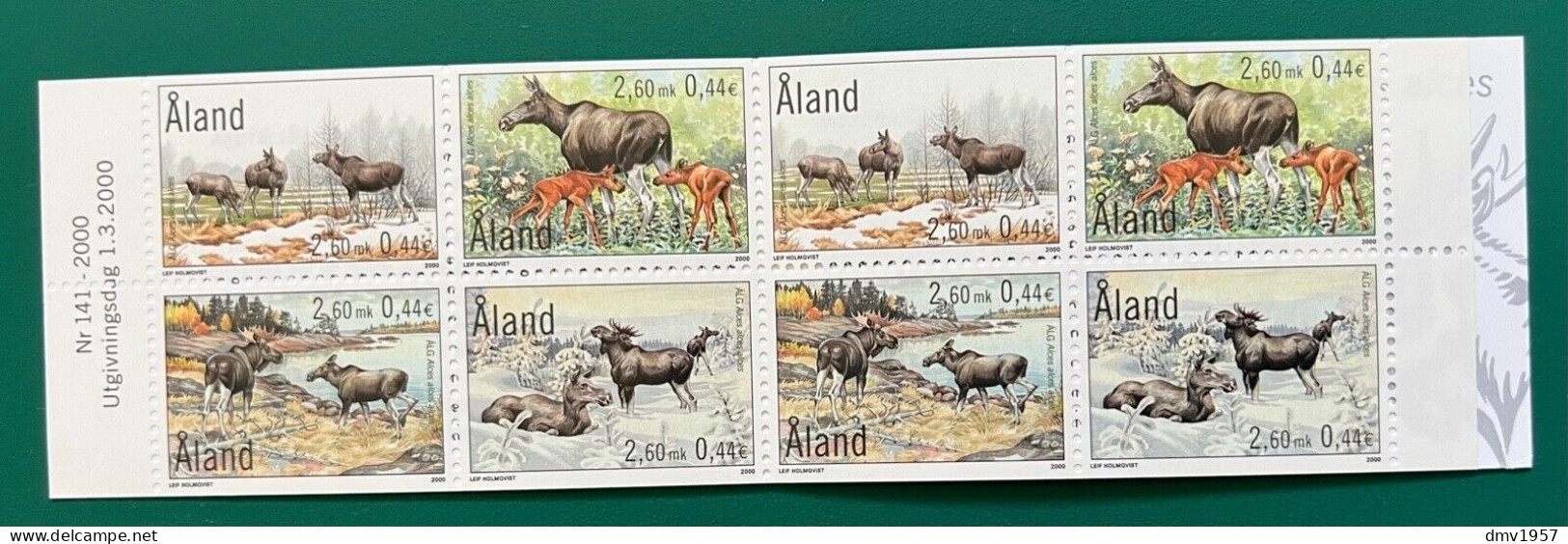 Aland 2000 MNH The Elk Sg 172/5 SB8 Booklet - Ålandinseln