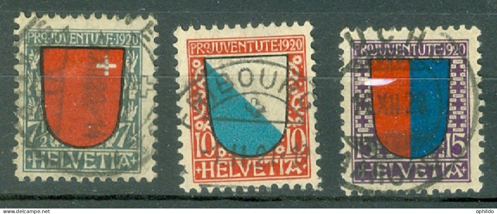 Suisse  Yvert  176/178  Ou Zum  J 15/17  Ob TB  - Gebraucht