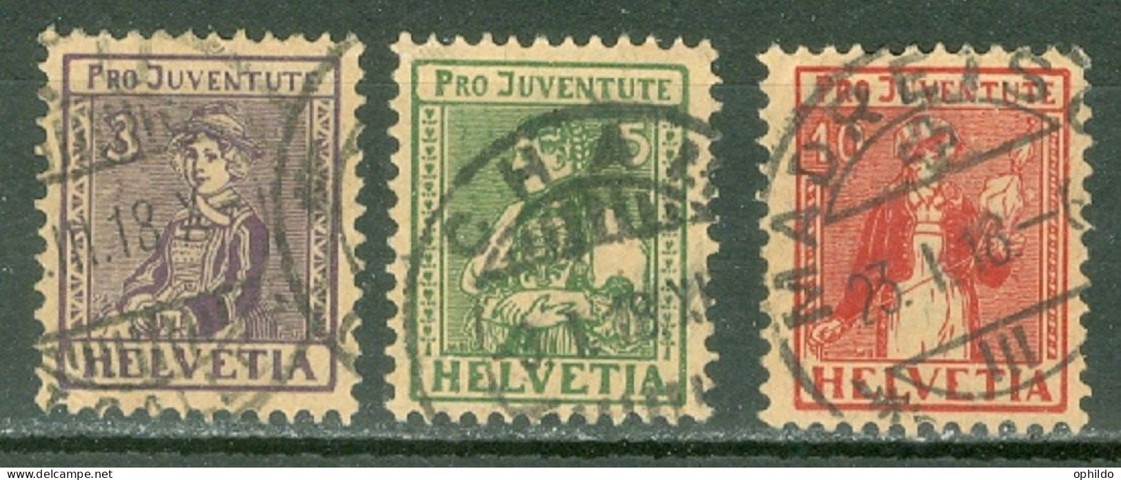 Suisse  Yvert  154/156   Ob  TB  - Used Stamps