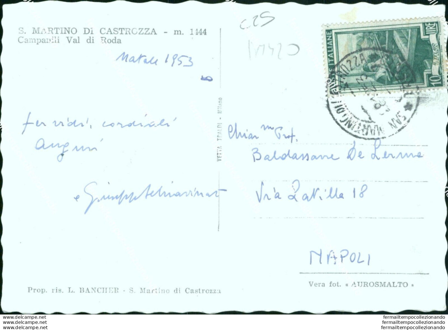 Bm420 Cartolina S.martino Di Castrozza Campanili Val Di Roda Provincia Di Trento - Trento