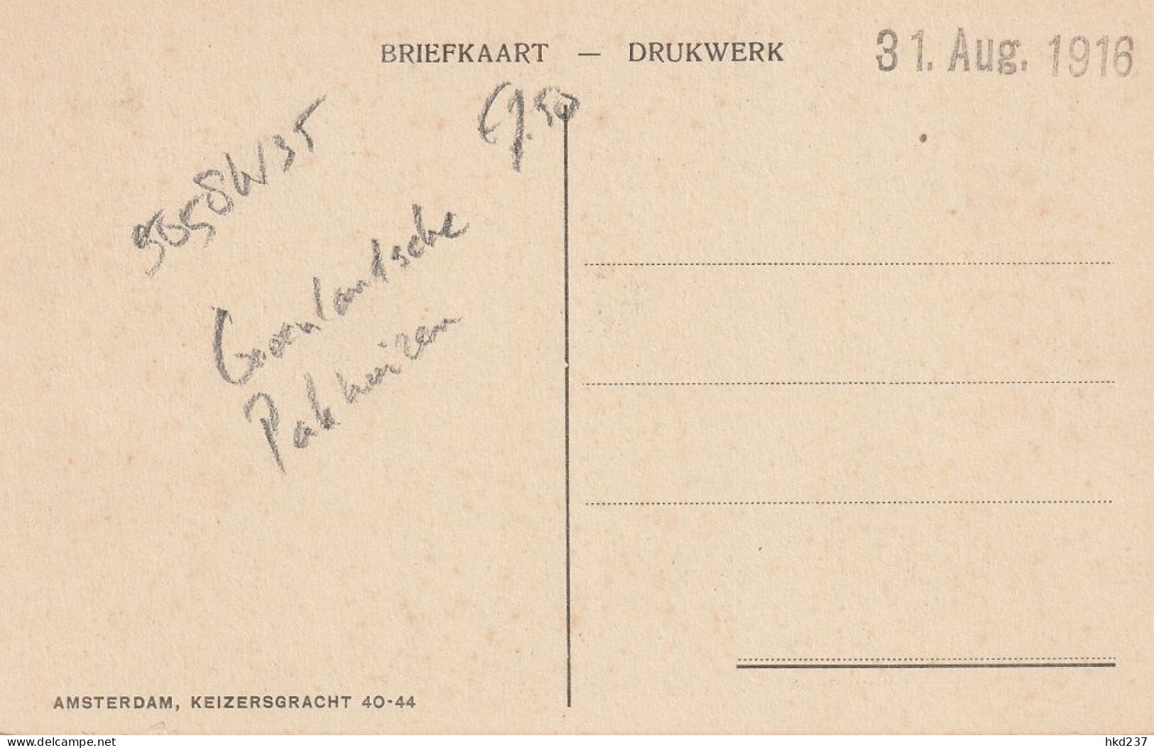 Amsterdam Keizersgracht 40-44 Levendig Groenlandsche Pakhuizen Tonnen En Zakken Op Karren En Schip ± 1918   5058 - Amsterdam