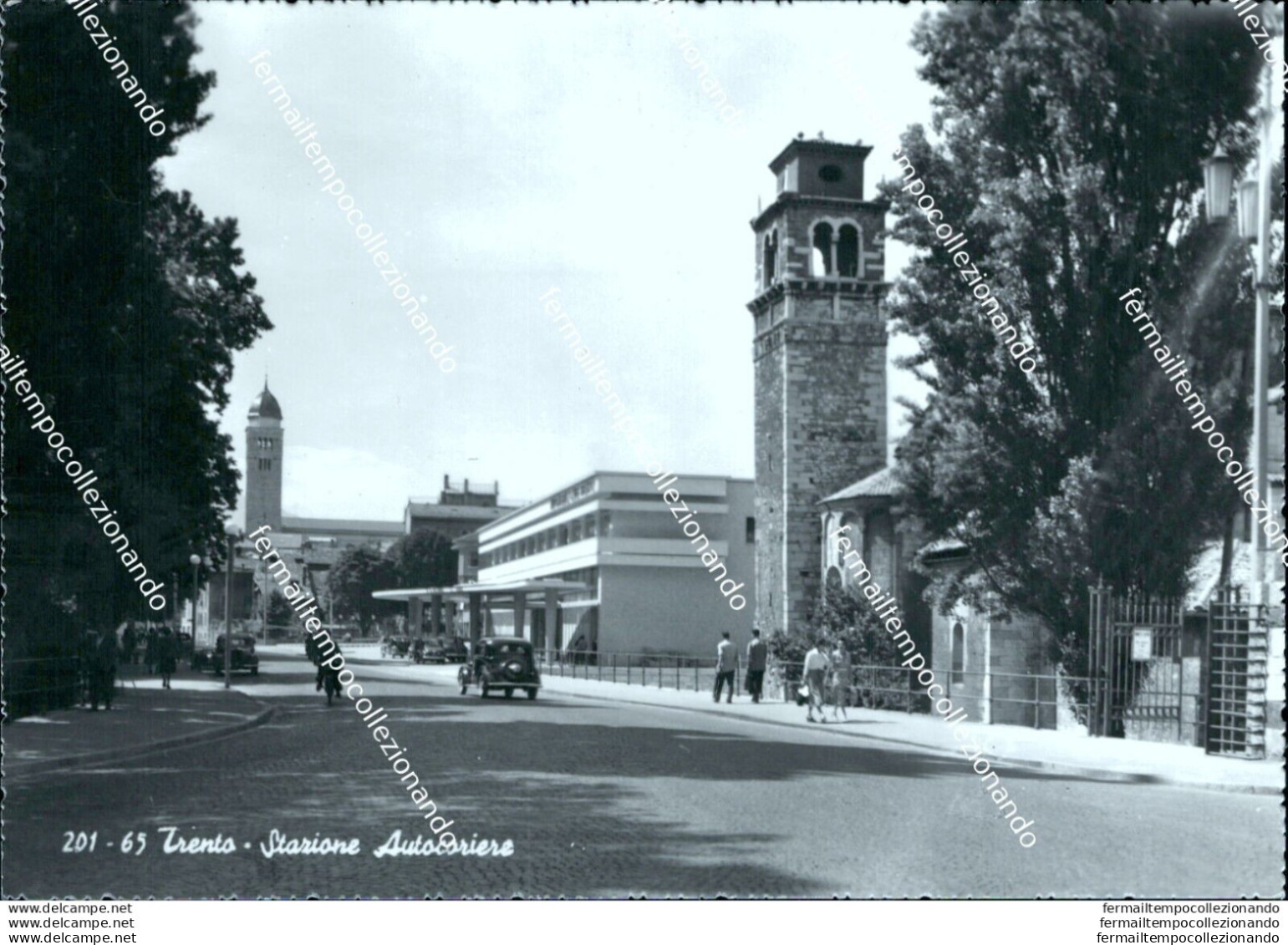 Bm187 Cartolina Trento Citta' Stazione Autocorriere - Trento