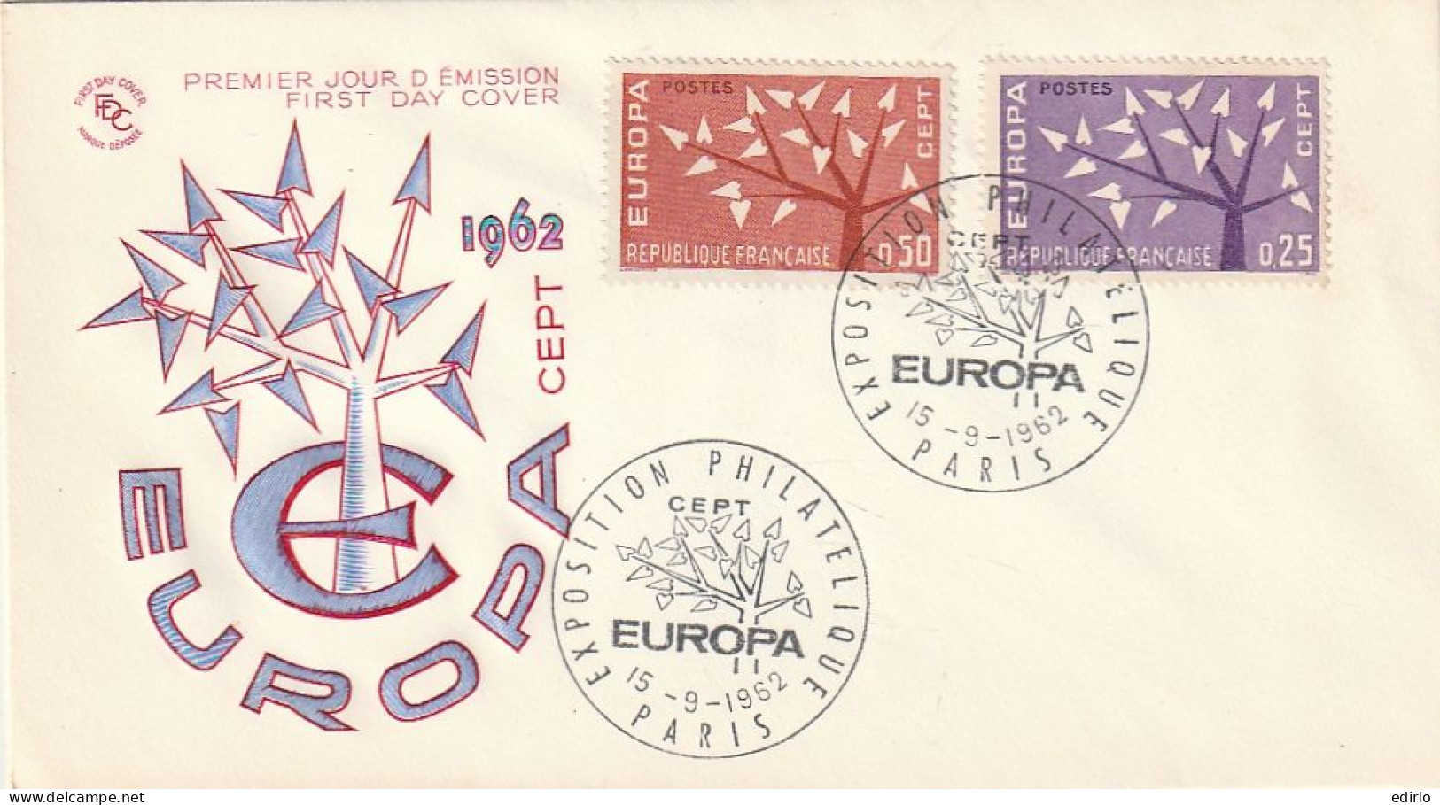 ///   FRANCE ///    PREMIER JOUR ---     EUROPA 1962 - 1960-1969