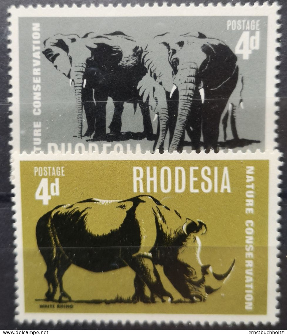 Rhodesien 1967 66/69** Nur Die 2v Säuger Im Angebot - Nuevos