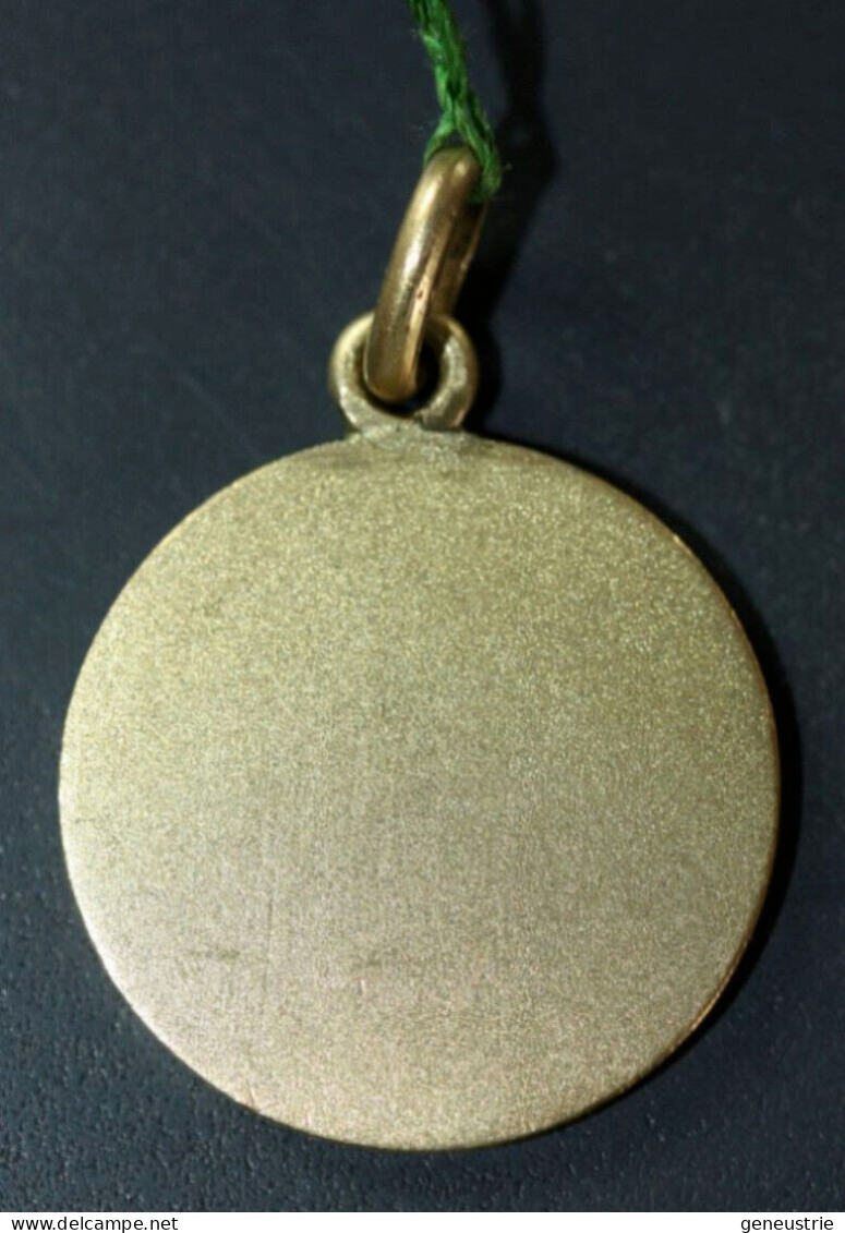 Médaille Religieuse Plaqué Or Début XXe "Sacré Coeur De Jésus" Religious Medal - Godsdienst & Esoterisme
