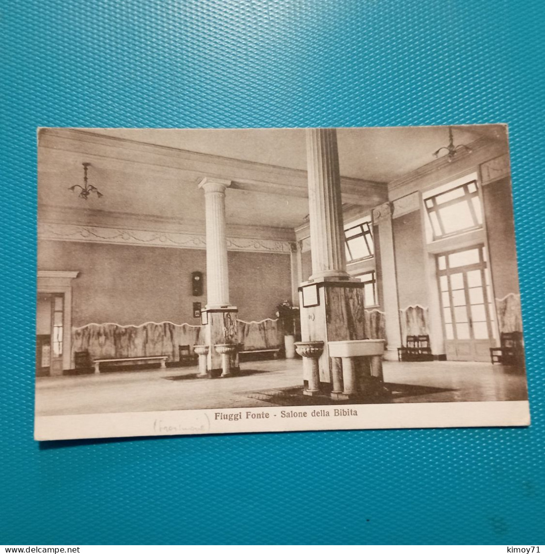 Cartolina Fiuggi Fonte - Salone Della Bibita. Viaggiata 1934 - Frosinone
