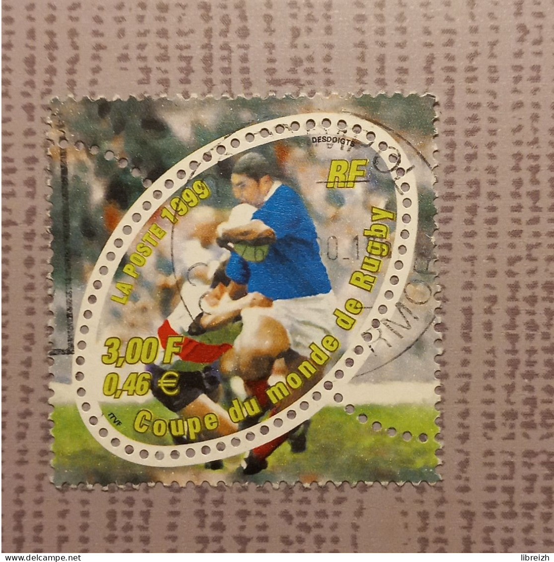 Coupe Du Monde De Rugby  N° 3280  Année 1999 - Used Stamps