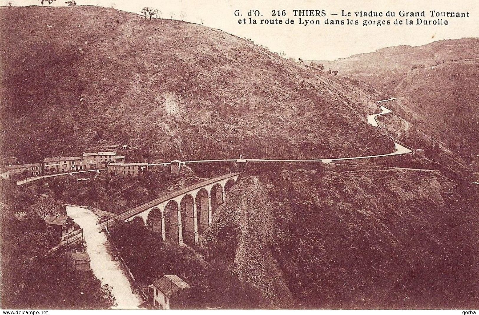 CPA  - 63 - THIERS - Viaduc Du Grand Tournant, Rte De Lyon Dans Les Gorges De La Durolle - Thiers