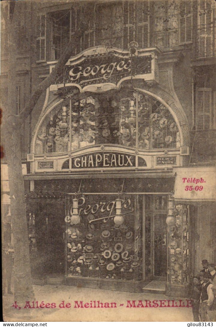 Bouches Du Rhone, Marseille, Georges Chapeaux, Allées De Meilhan - Canebière, Centre Ville