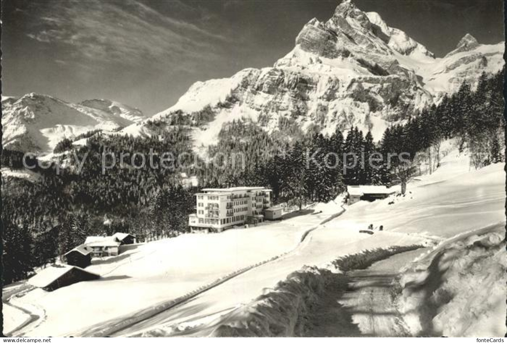 11631850 Braunwald GL Hotel Niederschlacht Mit Ortstock Glarner Alpen Winterimpr - Other & Unclassified