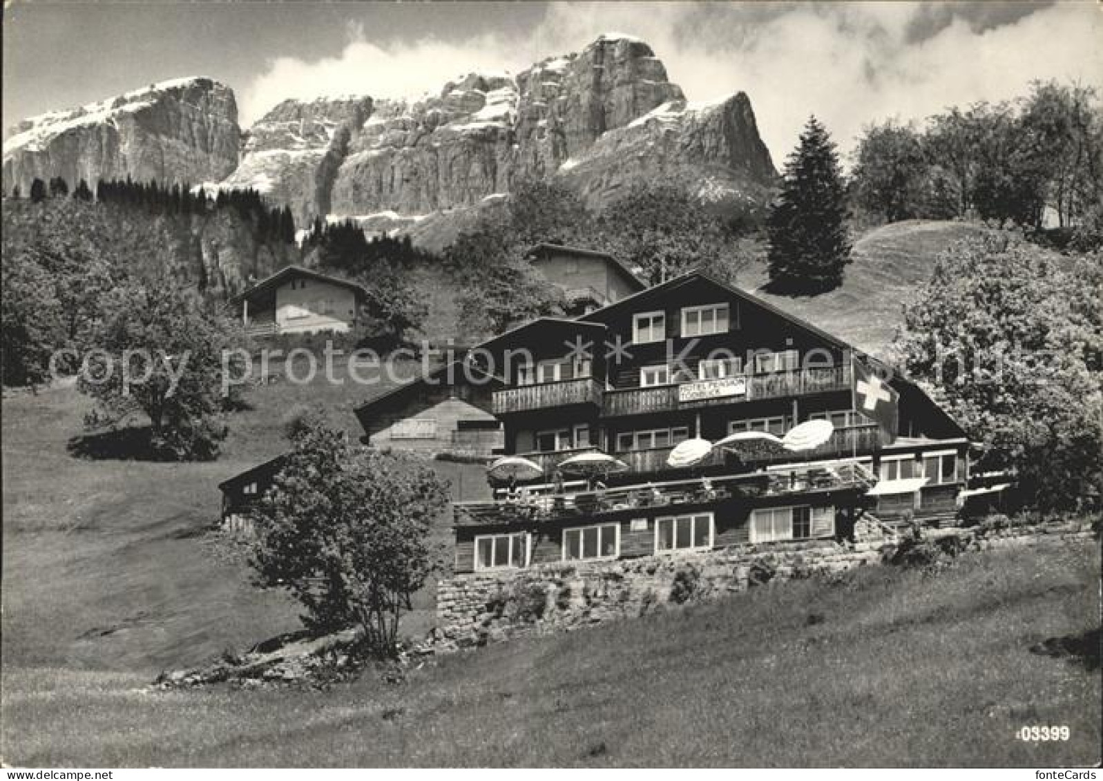 11631845 Braunwald GL Hotel Pension Toediblick Blick Auf Eggstock Glarner Alpen  - Altri & Non Classificati