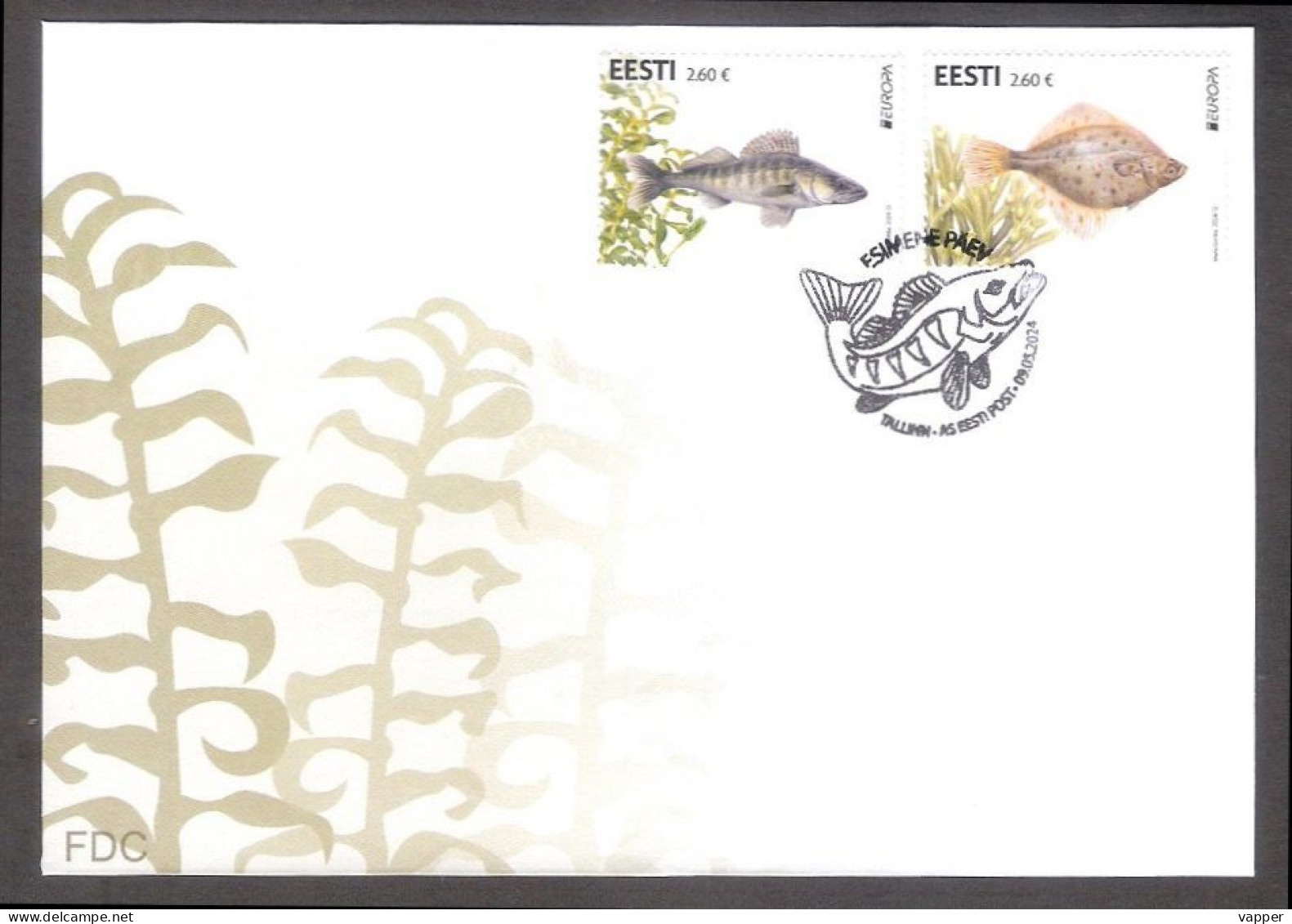 Europa – Underwater Fauna Fish And Flora 2024 Estonia  Stamps FDC Mi 1105-6 - Estland