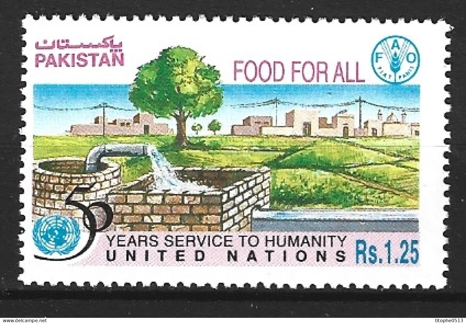 PAKISTAN. N°920 De 1995. FAO. - Alimentation
