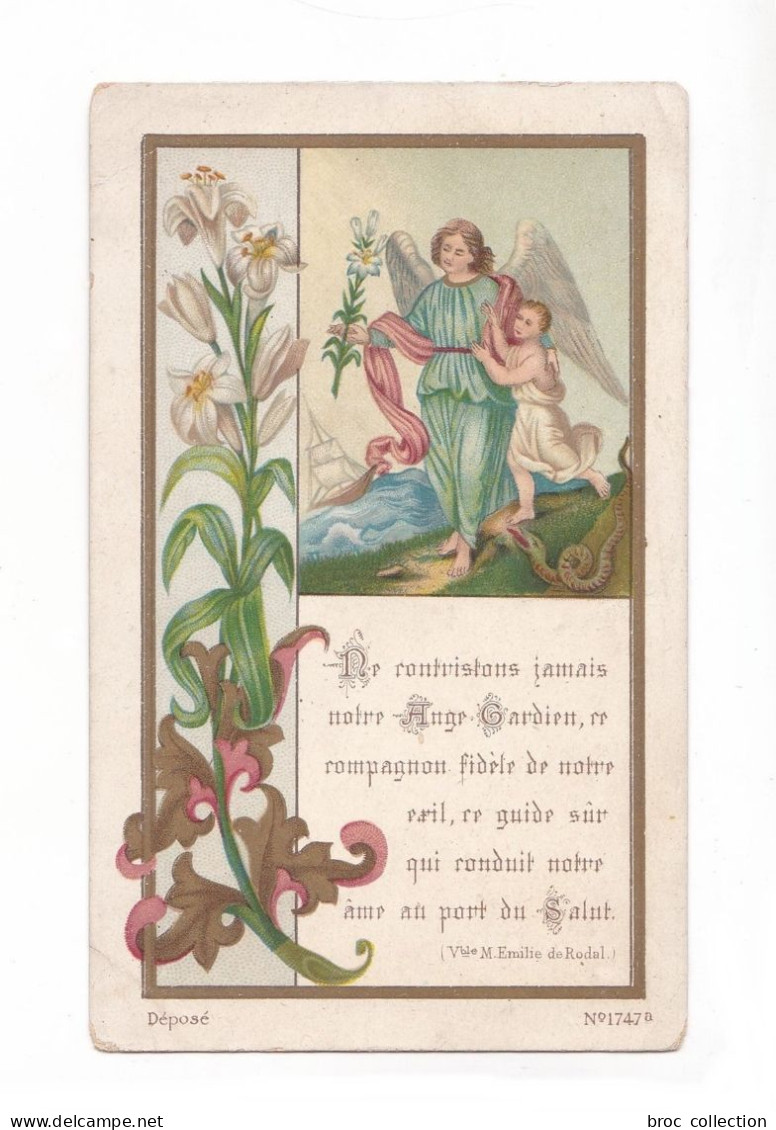 ANge Gardien, Citation Vénérable Mère Émilie De Rodat, 1896 - Devotion Images