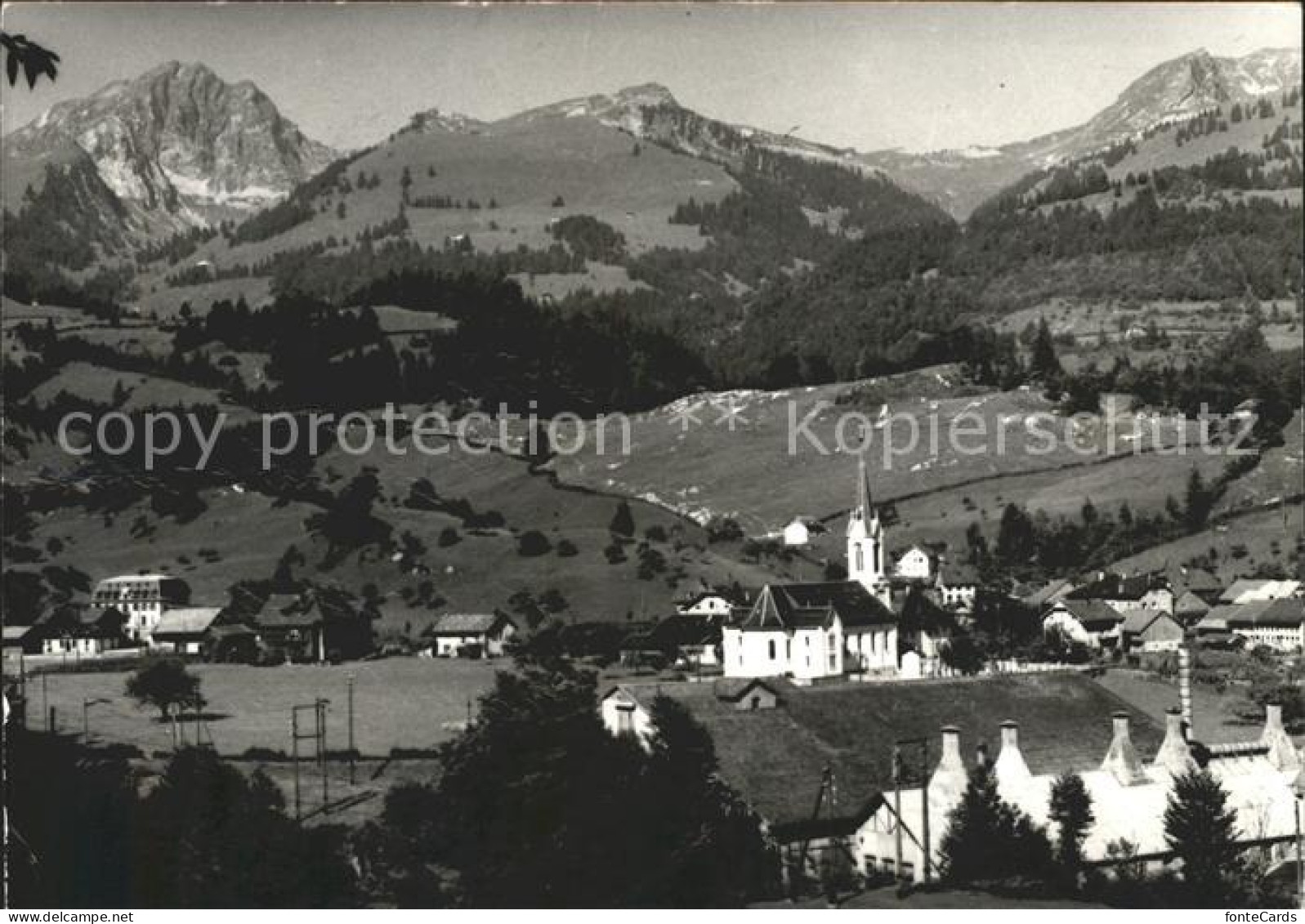 11631725 Montbovon Vue Panoramique Et Chaine De Lys Montbovon - Andere & Zonder Classificatie