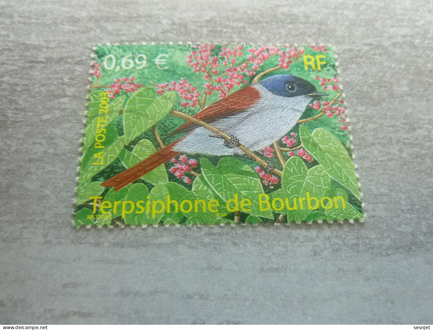 Terpsiphone De Bourbon - Oiseau D'Outre-Mer - 0.69 € - Yt 3551 - Multicolore - Oblitéré - Année 2003 - - Passereaux