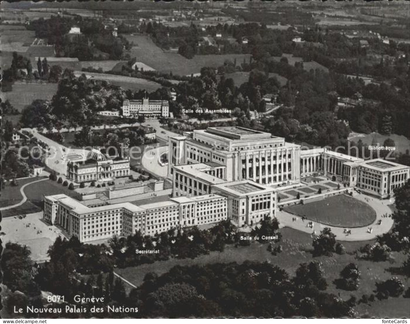 11631680 Geneve GE Palais Des Nations Vue Aerienne Geneve - Sonstige & Ohne Zuordnung