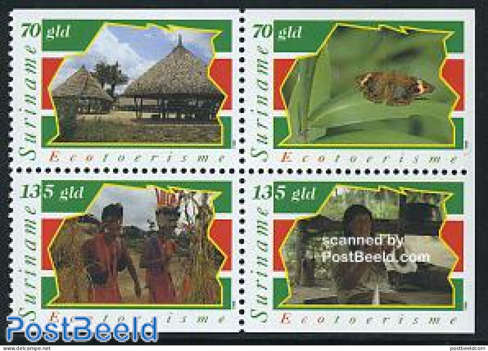 Suriname, Republic 1996 Eco Tourism 4v From Booklet, Mint NH, Nature - Various - Butterflies - Tourism - Suriname