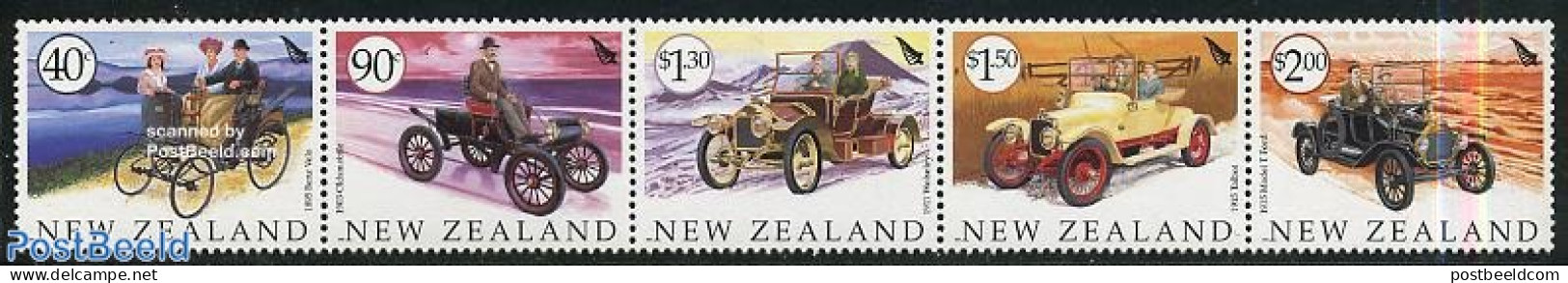 New Zealand 2003 Automobiles 5v [::::], Mint NH, Transport - Automobiles - Unused Stamps